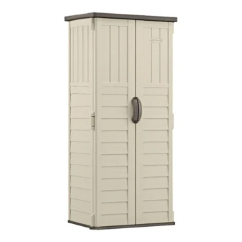 Suncast 22 cu. ft. Vanilla Vertical Storage Shed BMS1250