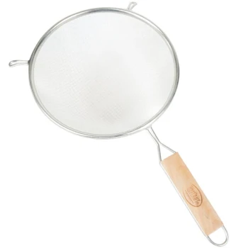 TableCraft 84 7 3/4" Fine Tin Double Mesh Strainer