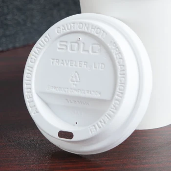 Solo TL31R2-0007 10 oz. White Plastic Traveler Lid - 1,000/Case