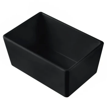 TableCraft CW5020BK Simple Solutions 1/9 Size Black Cast Aluminum Straight Sided Bowl - 3" Deep