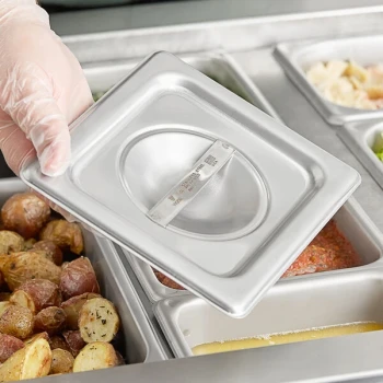 Vigor 1/6 Size Solid Stainless Steel Steam Table / Hotel Pan Cover