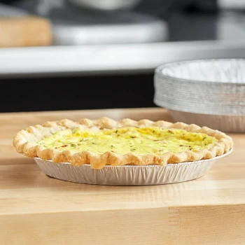 D&W Fine Pack 9 inch Foil Pie Pan 1 1/16 inch Deep - 500/Case