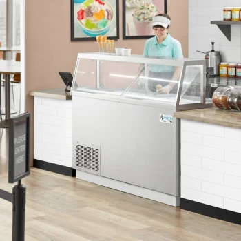 Avantco CPSS-68-HC 67 3/4" 12 Tub Stainless Steel Deluxe Ice Cream Dipping Cabinet
