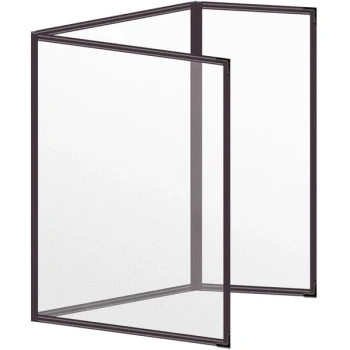 H. Risch, Inc. TEDQ Deluxe Sewn 8 1/2" x 11" Brown 6 View Menu Cover with Black Smooth Corners and Matte Finish