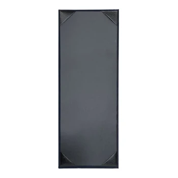 H. Risch, Inc. Oakmont 4 1/4" x 11" Blue 1-Panel Menu Cover with Album Style Corners