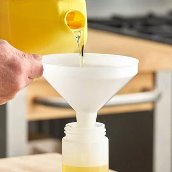 Choice 16 oz. 6 1/4" White Plastic Funnel