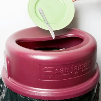 San Jamar KA3200 KatchAll Magnetic Flatware Retriever 32 Gallon Trash Can Lid