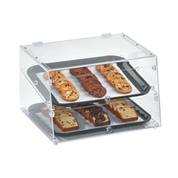Vollrath KDC1418-2-06 Acrylic Bakery Display Case with Front and Rear Doors - 18 1/2" x 16 3/4" x 12"