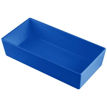 TableCraft CW5012CBL Simple Solutions 1/3 Size Cobalt Blue Cast Aluminum Straight Sided Bowl - 3" Deep