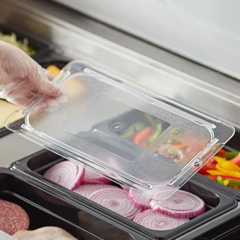 Vigor 1/3 Size Clear Polycarbonate Flat Food Pan Lid