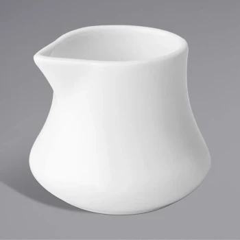 Chef & Sommelier Eternity Plus 4.5 oz. Warm White Rolled Edge China Creamer by Arc Cardinal - 12/Case