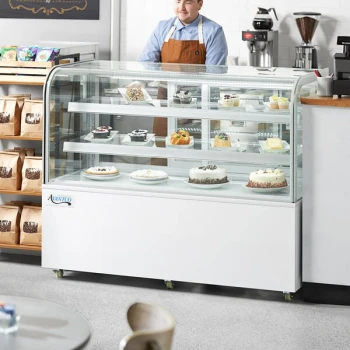 Avantco BC-60-HC 60" Curved Glass White Refrigerated Bakery Display Case