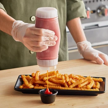 San Jamar EZ-KLEEN® 16 oz. Sauce Bottle with Medium Valve 857316M