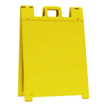 Plasticade® Squarecade 36 24" x 24" Yellow Double-Sided A-Frame Sign Stand 136-Y