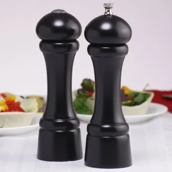 Chef Specialties 08301 Professional Series 8" Customizable Windsor Ebony Finish Pepper Mill and Salt Shaker
