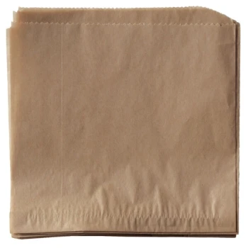 Get Enterprises 4-T4000 7" x 7" Brown Double-Open Bag - 2,000/Case