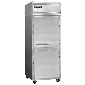 Continental Refrigerator 1RXS-N-SA-HD 36 1/4" Solid Half Door Extra-Wide Shallow Depth Reach-In Refrigerator