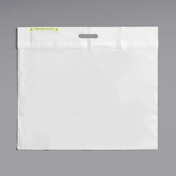Fast Take Tamper-Evident White HDPE Carry Out Bag - 21" x 18" - 250/Case