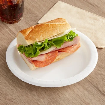 Choice 8 1/2" Heavy-Duty Smooth Wall Coated Paper Plate - 500/Case
