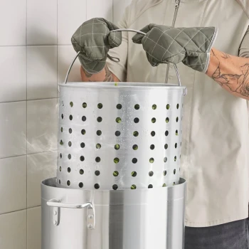 Choice 60 Qt. Aluminum Stock Pot Steamer Basket