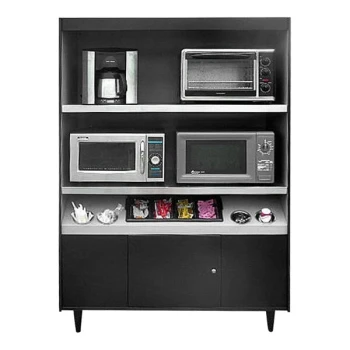 All State Manufacturing 49" x 23 1/4" x 72" Condiment Stand with Double Shelf, Low Tray, and Four Cups AS492-4-4C-N/L