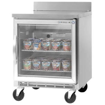 Beverage-Air WTF24AHC-25 24' Single Glass Door Worktop Freezer - 7 cu. ft.