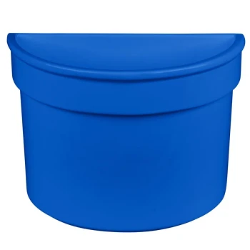 TableCraft CW1312CBL 5 Qt. Blue Cast Aluminum Half Soup Bowl