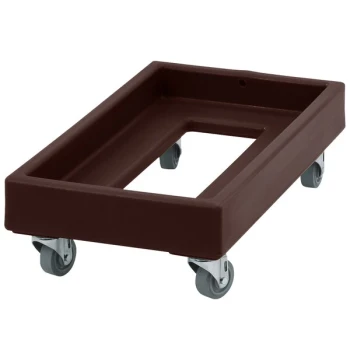 Cambro CD1327131 300 lb. Dark Brown Camdolly Milk Crate Dolly
