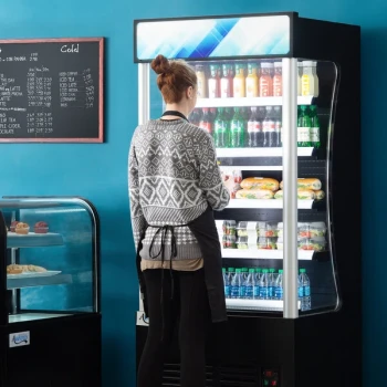 Avantco BVAC-36HC 36" Black Refrigerated Air Curtain Merchandiser