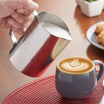 Choice 20 oz. Polished Stainless Steel Frothing Pitcher