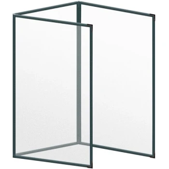 H. Risch, Inc. TET Deluxe Sewn 8 1/2" x 14" Green 6 View Foldout Vinyl Menu Cover With Black Smooth Corners and Matte Finish