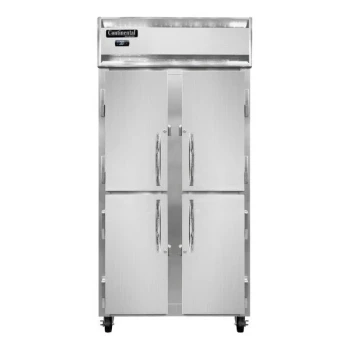 Continental Refrigerator 2RSES-N-HD 36" Half Door Shallow Depth Narrow Reach-In Refrigerator