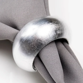 American Atelier Silver 2 3/8" Round Acrylic Napkin Ring by Jay Companies