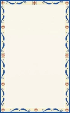 Choice 8 1/2" x 11" Menu Paper Right Insert - Mediterranean Border - 100/Pack