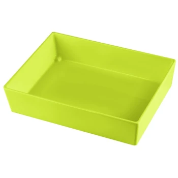 TableCraft CW5004LG Simple Solutions 1/2 Size Lime Green Cast Aluminum Straight Sided Bowl - 3" Deep