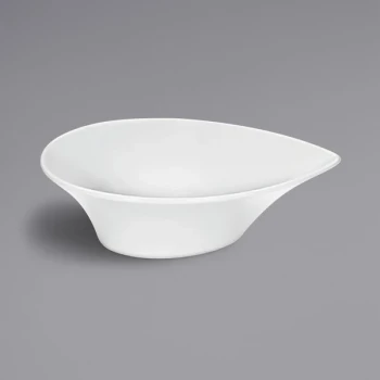 Bauscher Avantgarde from BauscherHepp 8.11 oz. Bright White Teardrop Porcelain Sauce Boat - 24/Case