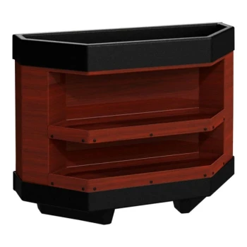 Borray Manufacturer Inc. 38 1/2" x 13 1/4" x 32 1/2" Cherry Plastic End Cap with 2 Shelves