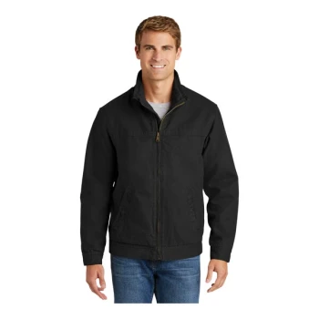 CornerStone CSJ40 Unisex Customizable Black Washed Duck Cloth Flannel-Lined Work Jacket - 6X