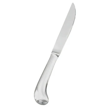 Vollrath 48130 Queen Anne 9 1/2" 18/0 Stainless Steel Heavy Weight Hollow Pistol Grip Handle Steak Knife - 12/Case