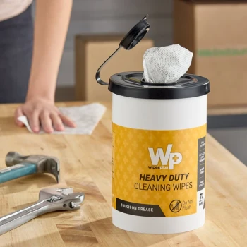 WipesPlus 10" x 12 1/4" 72-Count No-Rinse Heavy-Duty Surface Cleaning Wipes - 6/Case