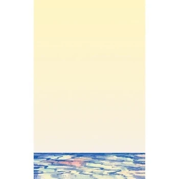 Choice 8 1/2" x 14" Menu Paper - Tropical Themed Palm Tree Design Middle Insert - 100/Pack