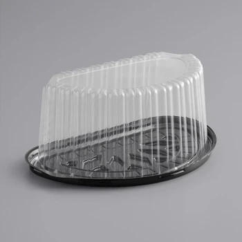 Choice 8" High Dome Half Cake Container with Dome Lid - 100/Case