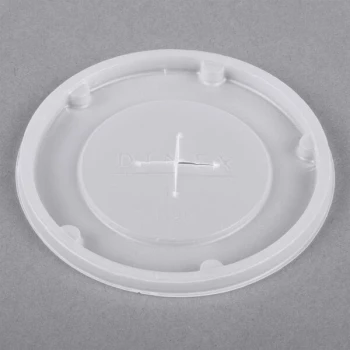 Dinex DX1196ST8714 Translucent Disposable Lid with Straw Slot for Plastic Tumblers - 1,000/Case