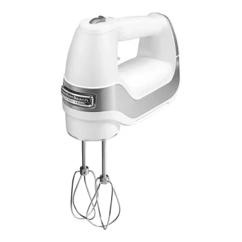 Hamilton Beach Professional White 5 Speed Hand Mixer with Beaters, Whisk, and Snap-On Case 62652