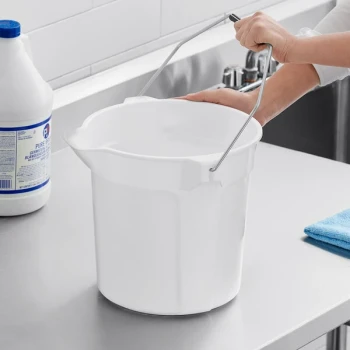 Lavex 10 Qt. White Round Bucket