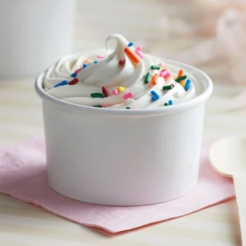 Choice 6 oz. White Paper Frozen Yogurt / Food Cup - 1,000/Case