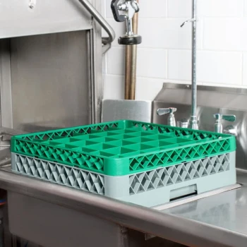 Noble Warewashing 36-Compartment Green Full-Size Glass Rack Extender