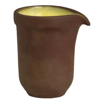 Maham Studio Spice from Steelite International 1.5 oz. Saffron Stoneware Sauce Pourer / Restaurant Creamer - 12/Case