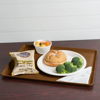 Cambro 1418D513 14" x 18" Bayleaf Brown Dietary Tray - 12/Case