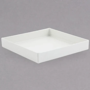 Bon Chef 9516S 48 oz. White Sandstone Finish Cast Aluminum Straight Sided Square Bowl